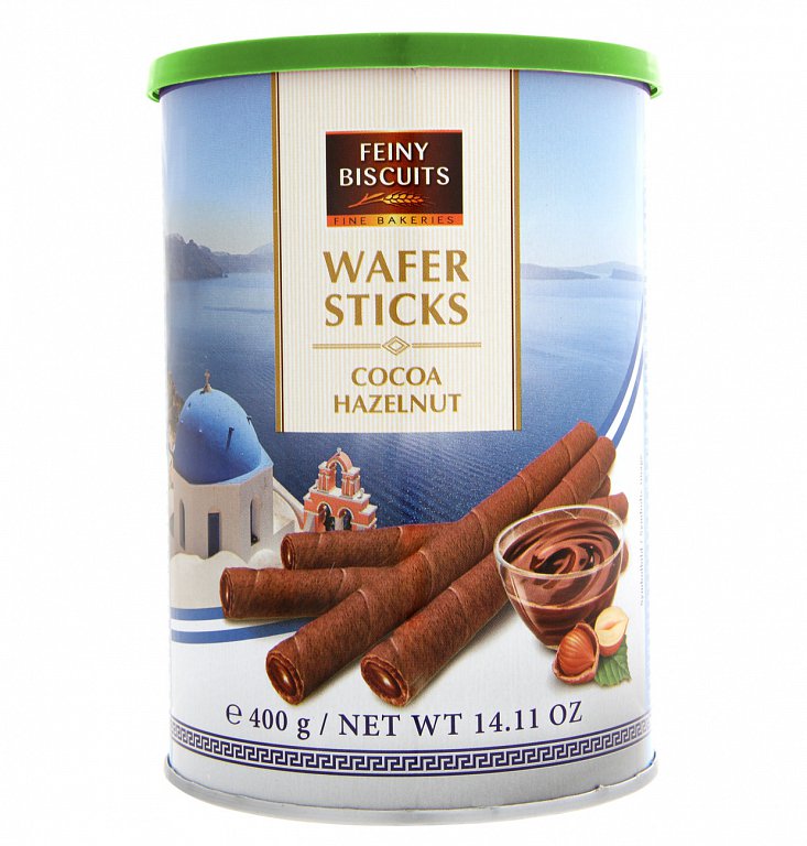 Trubičky plněné kakaovo-ořechovým krémem [Feiny Biscuits, 400 g]