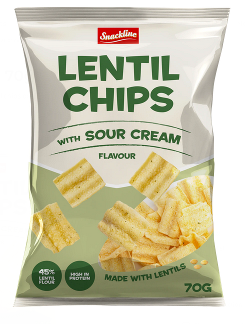 Čočkové chipsy s zakysané smetany (sourcream) [Snackline, 70 g]