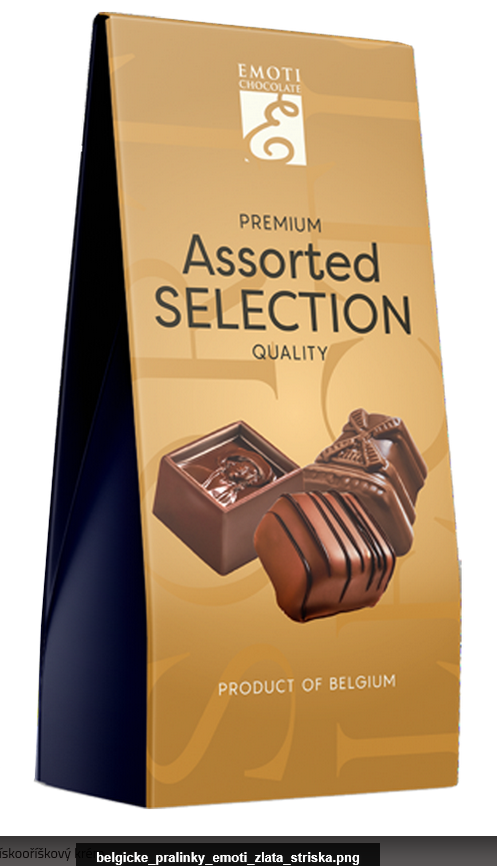 Emoti Assorted SELECTION - belgické pralinky s marcipánovou a lískooříškovou náplní [Emoti, 48g]
